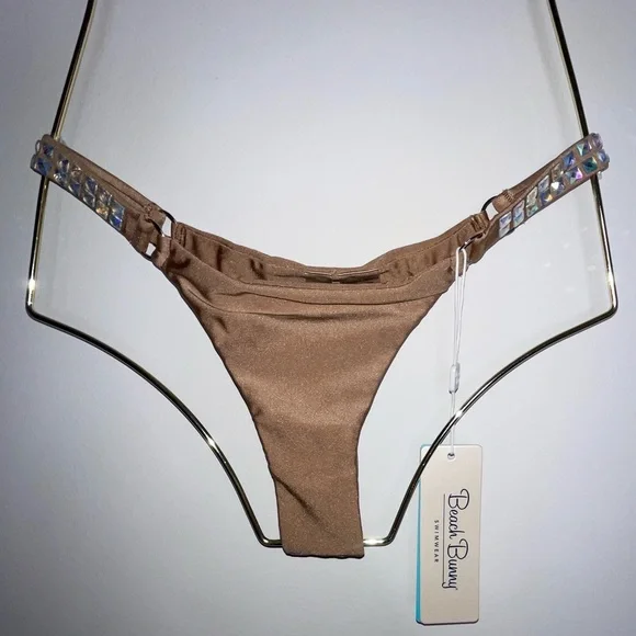 Beach Bunny Swimwear - Bikini Bottom & Square Rhinestones - New with tag - Large